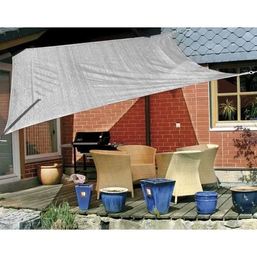 Sonnensegel 6 X 4 M Grau - Eduplay - Rechteckiges Sonnensegel 6 x 4 m in Grau, ideal für effektiven Sonnenschutz im Garten oder auf der Terrasse.