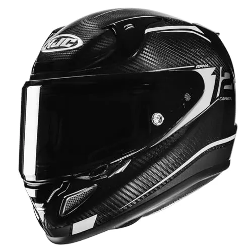 HJC RPHA 12 CARBON KERES MC5, L - Hochwertiger Integraler Motorradhelm - Motorradhelm mit Integrated Matrix P.I.M EVO-Schale für extreme Schlagfestigkeit und Komfort. Ausgestattet mit Pinlock-Visier für 99% UV-Schutz und hervorragende Belüftung.
