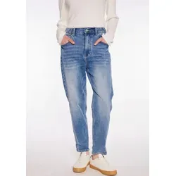 High-waist-Jeans "LG HW C JN Mirell" - Figurbetonend und bequem - Jeans für Damen in Gr. XXL (44) mit Gummizug am Bund, lässigem Schnitt und hoher Leibhöhe. Ideal für vielseitige Outfits und pflegeleicht dank robuster Jeansqualität.