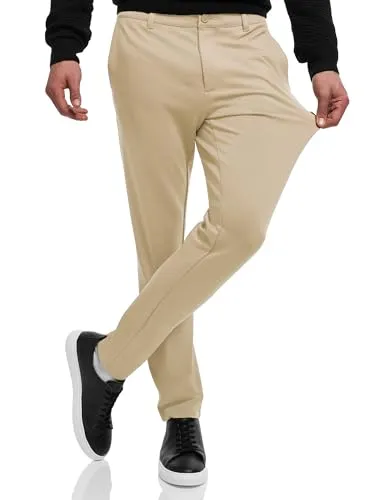 Indicode Herren Chinohose Rodekro – Beige Slim Fit 36/32 - Bequeme Chinohose mit elastischem Stoff für optimalen Tragekomfort. Perfekt für den Alltag und modisch kombinierbar. Pflegeleicht und in zeitlosem Design.