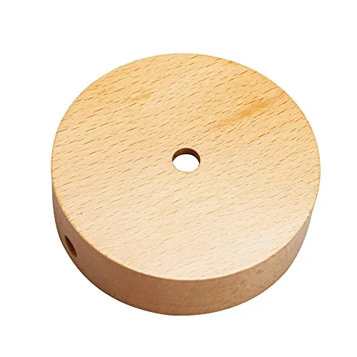 M2 OUTLET Baldachin-Natur 1-flammig/Lampen-Baldachin aus Holz, Ø 100 mm