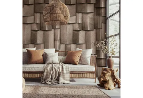 Marburg Fototapete Modern Cubes 3D-Optik - Moderne Vliestapete für Wohnzimmer, Schlafzimmer oder Küche, dimensionsstabil, wasser- und dampfbeständig, leicht zu verarbeiten und rückstandslos abziehbar.