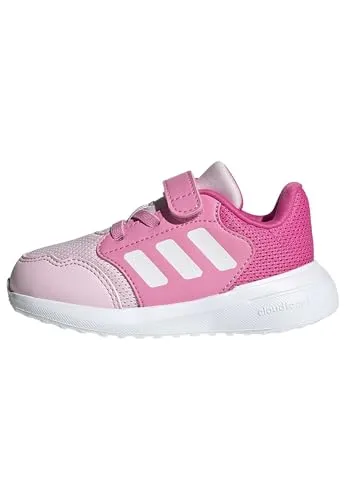 adidas Tensaur 3.0 EL Kinder Fitnessschuhe - Laufschuhe für Kinder in clear pink-ftwr white-pulse magenta, ideal zum Spielen; strapazierfähiges Obermaterial und sicherer Sitz dank elastischer Schnürsenkel und Klettverschluss.