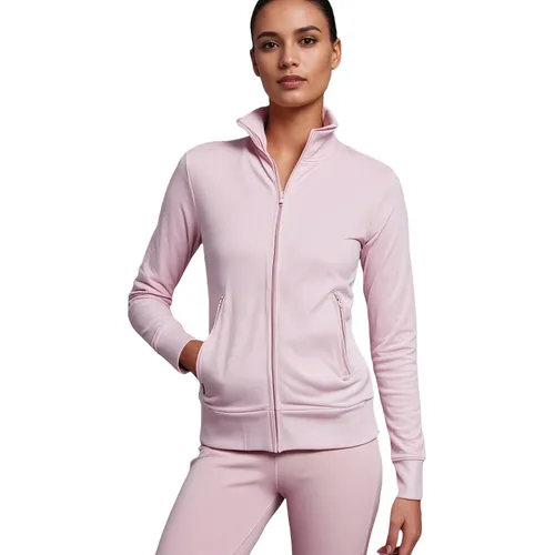 Promodoro Damen hochwertige Sweatjacke Jacke Freizeitjacke rosa Gr.S