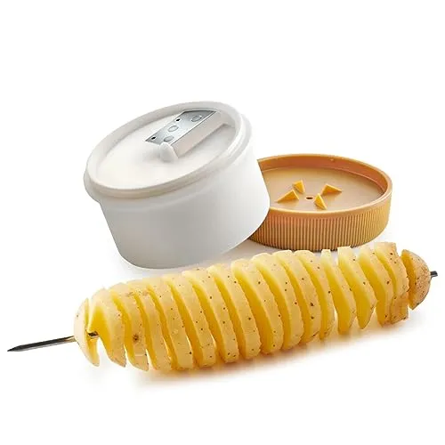 Betty Bossi Kartoffel Spiralschneider Set - Gemüsehobel für kreative Grillbeilagen: Mit diesem Spiralschneider zaubern Sie blitzschnell dekorative Spiralen aus Kartoffeln und Gemüse, ideal für Salate und Pasta-Ersatz.