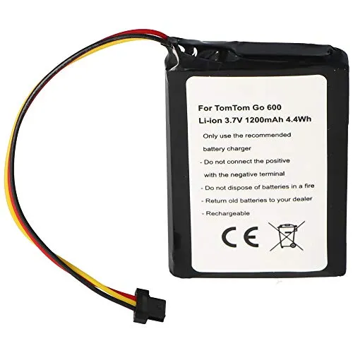 Akku passend für Tomtom Go 600, Li-ion, 3,7V, 1200mAh, 4,4Wh