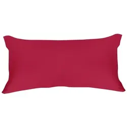 Formesse Bella Donna Jersey Kissenbezug 40x80 cm in carminrot - Hochwertiger Kissenbezug aus elastischem Interlock-Jersey, pflegeleicht und bügelfrei. Setzen Sie farbliche Akzente in Ihrem Schlafzimmer mit langlebiger Qualität und angenehmer Weichheit.