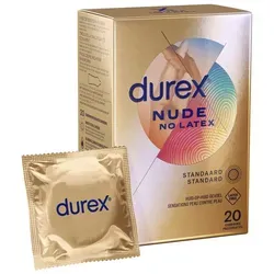 Durex No Latex Kondome - 20 Stück - Kondome ohne Latex, ideal für Allergiker und mit hohem Sicherheitsstandard für sorgenfreien Spaß.