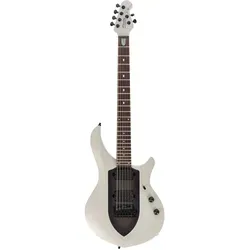 Sterling by Music Man Majesty 100 Chalk Grey B-Stock - E-Gitarre mit durchgehendem Hals aus Nyatoh und 2 Ceramic Humbuckern für kraftvollen Sound; ideal für ambitionierte Musiker, die Wert auf Qualität legen.