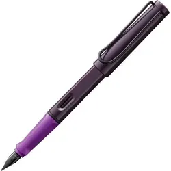 LAMY Füllhalter safari violet blackberry, Feder EF - Füller für Kinder und Erwachsene, ergonomisches Design mit robustem Kunststoffgehäuse und selbstfederndem Clip für sicheren Halt.