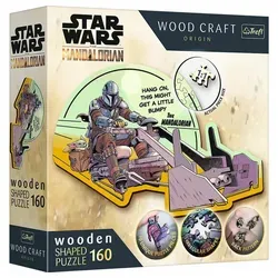 Trefl Puzzle Wood Craft Star Wars - Grogu and Mandalorian, 160 Puzzleteile bunt