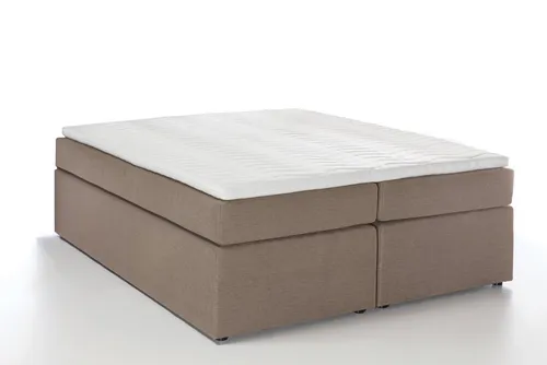 Möbelfreude Boxspringbett Boxspringbett Bella Beige/grau 200x220 cm H3, Beige/grau 200x220 cm H3, 7-Zonen Taschenfederkern-Matratze inkl. Visc