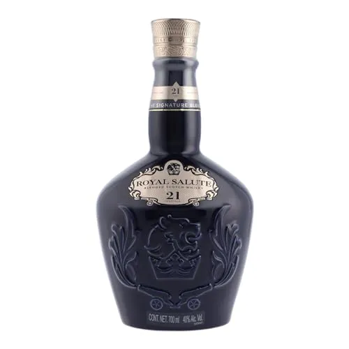 Royal Salute 21 Years Old Blended Scotch Whisky - 21 Jahre gereift, edler Luxus-Whisky in handgravierter Porzellanflasche, 0,7l