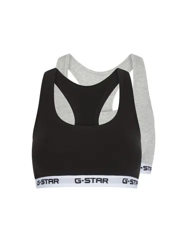 G-STAR Bralette CARNELIAN, BRAS 2 PACK RACERBACK (Packung, 2-tlg) mit Logo-Saum