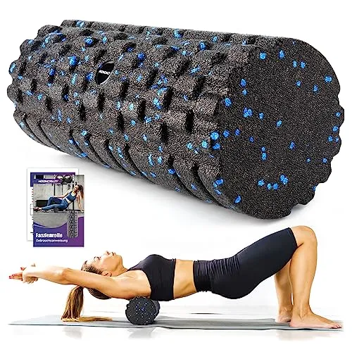 Faszienrolle mit 3D-Texturmassage - Foam Roller für effektive Selbstmassage - Utensilien für manuelle Massage: 3D-strukturierte Faszienrolle (33cm x 14cm) zur Linderung von Muskelverspannungen, ideal für Physiotherapie und Fitness.