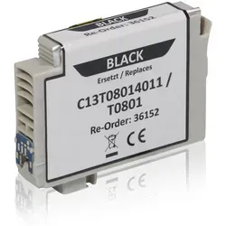 Kompatibel zu Epson C13T08014011 / T0801 Tintenpatrone, schwarz