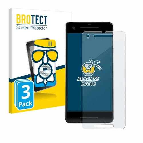 3x Panzerfolie Schutzglas matt für Google Pixel 2 Displayschutz