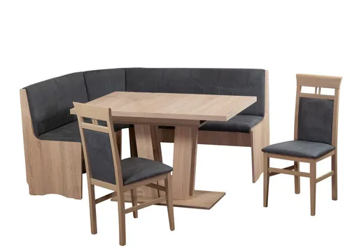 Stolebaenk Eckbankgruppe Duisburg Titanic Sonoma Stuhl Ibiza FG, (Eckbankgruppe, 1 x Eckbank, 1 x Tisch, 2 x Stühle)