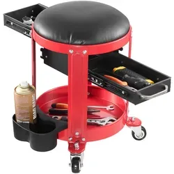 VEVOR Rollbarer Mechanikerhocker mit Stauraum - Fitness-Kleingeräte: Verstellbarer Garagensitz mit robustem Stahlrahmen, ideal für Werkstätten und Garagen, bietet praktischen Stauraum und hohen Komfort.