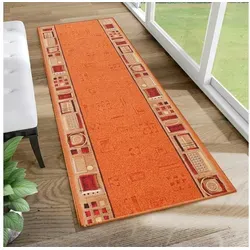 Tapiso Läufer Anti Rutsch, rechteckig, Höhe: 6 mm, Antirutsch Flurläufer Meterware, rutschfest, pflegeleicht rot 120 cm x 130 cm x 6 mm