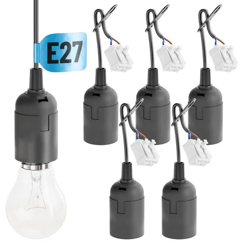 greate 6x Baufassung E27 Lampenfassung 60W Baustellenfassung Renovierfassung