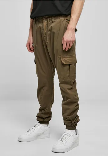 Urban Classics Herren Cargo Jogging Pants Hose, olive, M - Wanderhosen aus 100% Baumwolle, stylisch mit Cargo-Taschen und slim fit für optimalen Tragekomfort – ideal für aktive Freizeit.