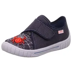Superfit Jungen Bill Hausschuhe, Blau Rot 8100, 36 EU - Hausschuhe aus strapazierfähigem Textil mit atmungsaktivem Baumwollfutter. Ein echter Hingucker mit Ziernähten und Applikation sowie kinderleichtem Einstieg dank Klettverschluss.