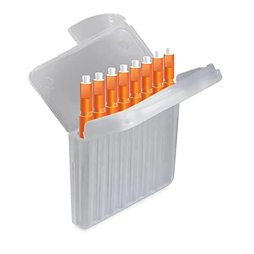 JB White 8 Stück Cerumenfilter für Hörgeräte kompatibel mit Starkey Hear Clear Hörgeräten und Kind evo/evoR | Cerumen Filter Höhe: 1,5 mm | Durchmesser 1,7 mm, orange