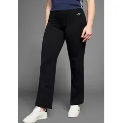 KANGAROOS Jazzpants für Damen in Schwarz, Gr. 108 - Stoffhosen mit elastischem Jersey, ideal für sportliche Aktivitäten. Der Stretch-Gummibund sorgt für hohen Tragekomfort. Topseller mit kontrastfarbigen Details und Logoprint.