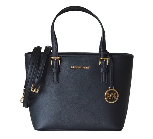 Michael Kors Jet Set Travel Umhängetasche XS - edle Leder-Damentasche in Schwarz - Stilvolle Umhängetasche für Damen, gefertigt aus hochwertigem Leder. Ideal für Freizeit und elegant genug für jeden Anlass. Perfekt organisiert mit Reißverschluss und abnehmbarem Träger.