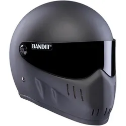 Bandit XXR Motorradhelm, schwarz, Größe L - Motorradhelm mit 3mm Rennvisier und mittelgetöntem Visier, für Sicherheit und Stil auf der Straße. Ideal für Männer, die Wert auf Qualität legen.