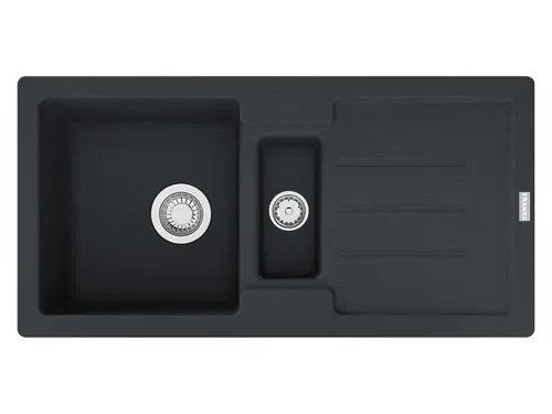 Franke Strata STG 651-86 Onyx Granitspüle - Fragranit-Spüle in elegantem Onyx, ideal für Unterschränke ab 60 cm, mit praktischem Abtropfbecken aus Edelstahl – perfektes Design für Ihre Küche!
