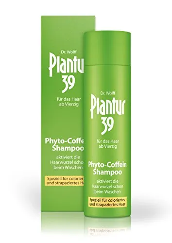 Plantur 39 Phyto-Coffein-Haarshampoo für Damen - 250ml - Haarpflege für coloriertes und strapaziertes Haar, stärkt das Haarwachstum mit Koffein und Provitamin B5, schützt vor Haarausfall und Umweltschäden ohne Silikone.