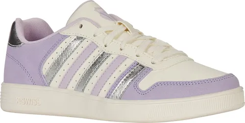K-Swiss Court Palisades Sneaker lila 38 EU - Sportliche Sneaker in Größe 38, mit einem stylischen lila Design und leicht profiliertem Gummilaufsohlenmaterial für optimalen Komfort und Halt.