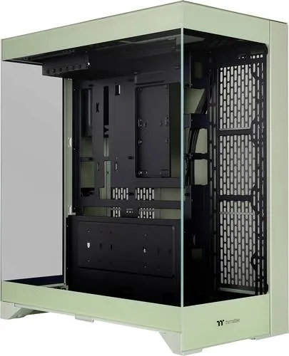 Thermaltake CTE E550 TG | Mid Tower mit Hidden Connector in Matcha Green - PC-Gehäuse mit 3 Tempered Glass Blenden, flexibler Grafikkarteninstallation und Unterstützung für verschiedene Mainboard-Formate. Ideal für kreative Builds!