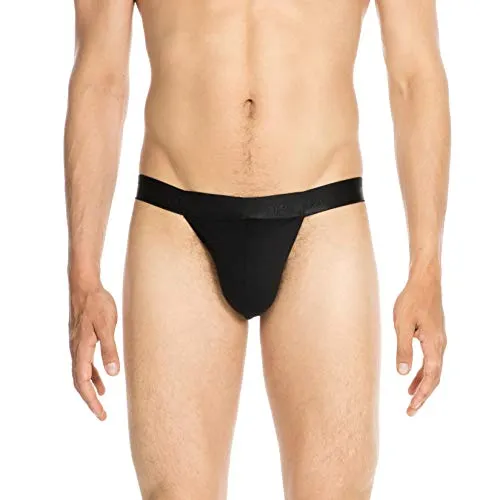 HOM Herren Classic Tanga Schwarz M - Herren-Slips aus modalem Baumwollmaterial, perfekt für den täglichen Gebrauch. Die Tanga-Form bietet hohe Bewegungsfreiheit und ist ideal für sportliche Aktivitäten.
