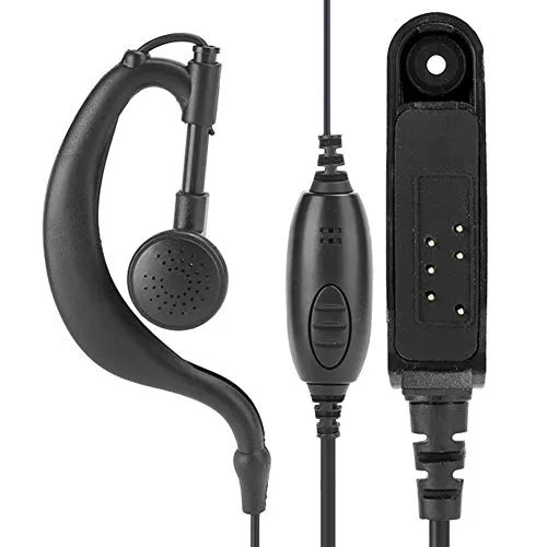 fasient1 Walkie Talkie Ohrhörer PTT Mic Headset Ohrhörer Eindraht-Ohrhaken-Headset Kompatibel mit BF-9700 BF-A58 R760 UV-9R PLUS