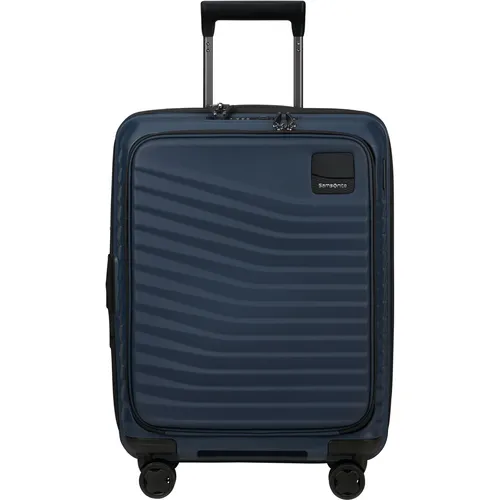 Samsonite Intuo Kabinentrolley 55 cm mit Laptopfach - Trolley mit 4 Rollen, Dehnfalte und Laptopfach, ideal für Reisen und geschäftliche Trips, in stilvollem Blau.