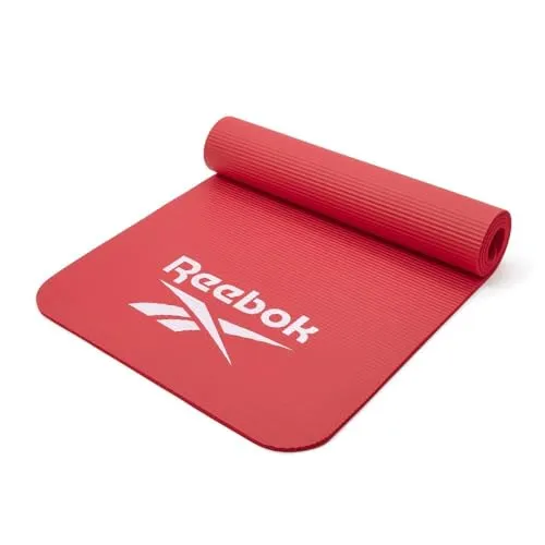 Reebok Trainingsmatte - 7mm - Rot - Sportmatten mit 7mm Schaumstoffpolsterung, leicht transportierbar und mit griffiger Oberfläche für optimale Stabilität beim Training.