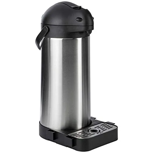 ONVAYA® Airpot Pumpkanne 5L | Edelstahl Thermoskanne mit Tropfschale - Doppelwandige Edelstahl-Pumpkanne für heiße und kalte Getränke. Hält bis zu 12 Stunden warm und 24 Stunden kalt. Ideal für Veranstaltungen, mit praktischer Pumpautomatik und Tragebügel.