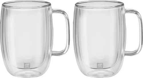 ZWILLING SORRENTO Latte Macchiato Glasset 2-tlg. - doppelwandig und stilvoll - Geschirr: Das ZWILLING SORRENTO Latte Macchiato Glasset bietet doppelwandige Gestaltung für eine besondere Optik und fasst 450 ml. Spülmaschinengeeignet und ideal für Milchkaffee-Liebhaber.