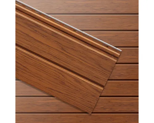 VILO Verkleidungspaneel Canadian Siding SVP-05 – Goldbraun 2-Brett 3,0m - Hochwertiges Verkleidungspaneel für den Außenbereich in gebürsteter Holzoptik. Pflegeleicht und wetterfest, ideal für moderne Fassaden. Inkl. cleverem Click-Lock Schlosssystem für einfache Montage.