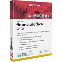 Lexware financial office 2026 Jahresversion 365-Tage - Office-Software mit ELSTER- und DATEV-Schnittstelle, ideal für die doppelte Buchführung und Jahresabschlüsse, inklusive GoBD-Testat und GKV-Zertifikat.