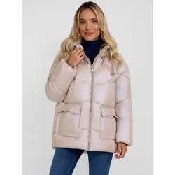 Respect Winterjacke Kurze Steppjacke mit Kapuze und Druckknopftaschen grau XL - Stylische kurze Steppjacke mit Kapuze für einen trendigen Look. Ideal für den Alltag, pflegeleicht und vielseitig kombinierbar. Größe XL, perfekt für kalte Tage.