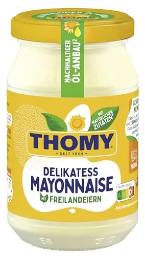 THOMY Delikatess-Mayonnaise 250ml - Glas, 1er Pack (1 x 250ml)