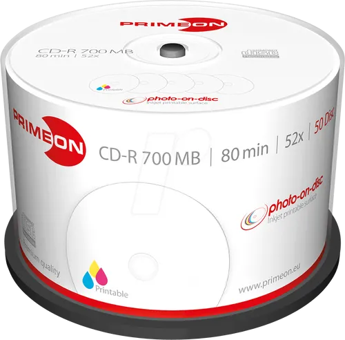 PRIM 2761105 - CD-R 80Min/700MB, 50-er Cakebox
