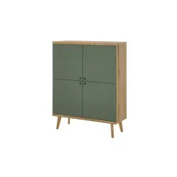 Highboard Aliano, Holzfarben, 107 cm Breite - Hochwertiges Highboard Aliano in Holzfarben, ideal für stilvolle Wohnzimmer. Maße: 107 cm Breite, 134 cm Höhe. Profitieren Sie von einem 10€ Willkommens-Gutschein bei Newsletter-Anmeldung!