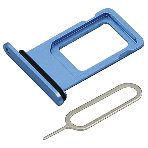 MMOBIEL SIM Kartenhalter Kompatibel mit iPhone 13-6.1 inch - 2021 - SIM Card Tray Schlitten - Inkl. Gummidichtung und SIM Pin - Blau
