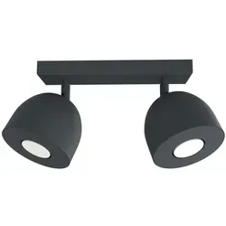 Lumicom Deckenleuchte Campanella, Anthrazit, Metall, Rund - Die Campanella Deckenleuchte begeistert mit ihrem minimalistischen Design und der flexiblen Lichtausrichtung dank verstellbarer Strahler. Ideal für Wohnzimmer, Schlafzimmer oder Büros, sorgt sie für eine gleichmäßige und angenehme Beleuchtung.