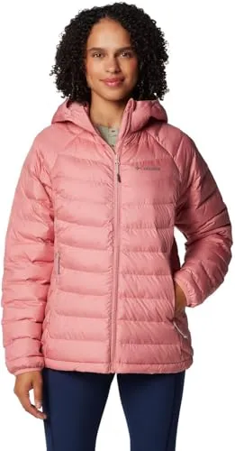 COLUMBIA SPORTSWEAR Columbia Powderlite 2 Hooded Jacke Damen pink S - Übergangsjacken mit wasserabweisendem Material und wärmereflektierendem Futter für optimalen Kälteschutz. Ideal für Winteraktivitäten wie Wandern und Schneeschuhlaufen.